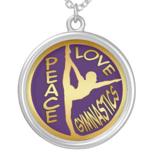 PEACE LOVE GYMNASTICS NECKLACE