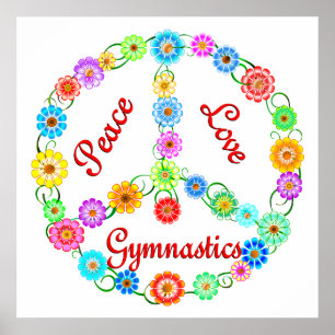 Peace Love Gymnastics Poster