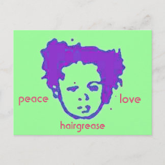 peace love hairgrease postcard