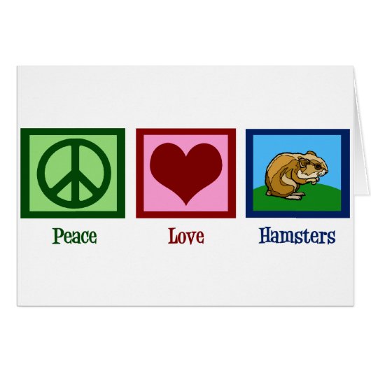 Peace Love Hamsters Cards (Front Horizontal)