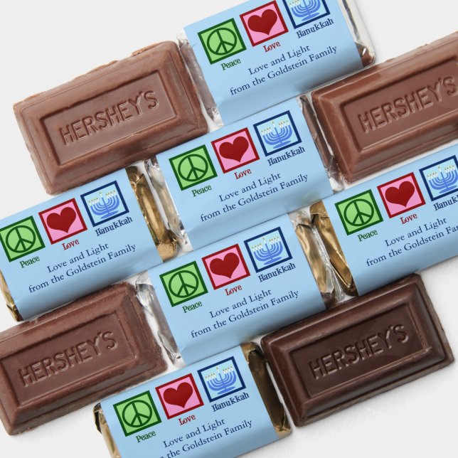 Peace Love Hanukkah Cute Custom Party Hershey's Miniatures (Assorted)