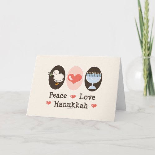 Peace Love Hanukkah Greeting Cards