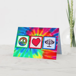 Peace, Love, Hanukkah Holiday Card