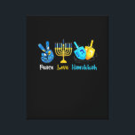 Peace Love Hanukkah Jewish Menorah Chanukah Pajama Canvas Print<br><div class="desc">This is a great gift for your family,  friends during Hanukkah holiday. They will be happy to receive this gift from you during Hanukkah holiday.</div>