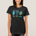 Peace Love Hanukkah Jewish Menorah Chanukah Retro  T-Shirt<br><div class="desc">Peace Love Hanukkah Jewish Menorah Chanukah Retro Peace Sign 3</div>