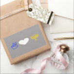 Peace Love & Hanukkah Sticker<br><div class="desc">Peace Love & Hanukkah. Change the background color to make it your own!</div>