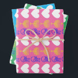 Peace Love & Hanukkah Wrapping Paper Flat Sheet<br><div class="desc">Peace Love & Hanukkah. Change the background color to make it your own!</div>