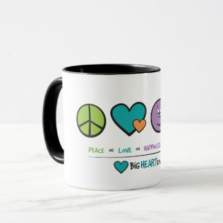 Peace, Love, Happiness, and Kindness Mug