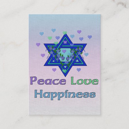 Peace Love Happiness Business Card