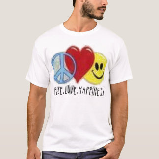 Peace Love & Happiness Fitted Tee