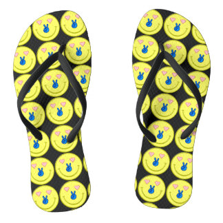 Peace Love Happiness Flip Flops