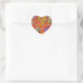 Peace, Love & Happiness Heart Sticker (Bag)