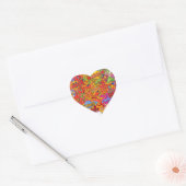 Peace, Love & Happiness Heart Sticker (Envelope)