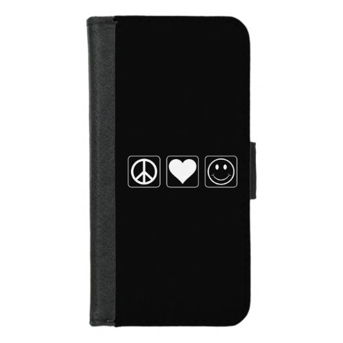 Peace Love Happiness iPhone 87 Wallet Case