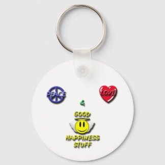 Peace Love Happiness  Keychain