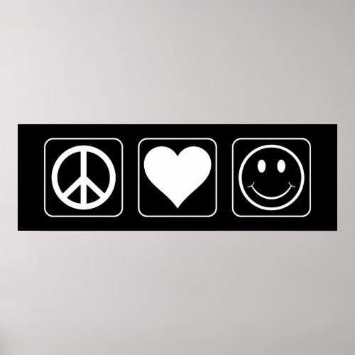 Peace Love Happiness Poster