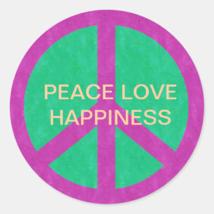 PEACE LOVE HAPPINESS STICKER