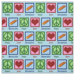 Peace Love Harmonica Fabric