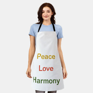 Peace Love Harmony Apron