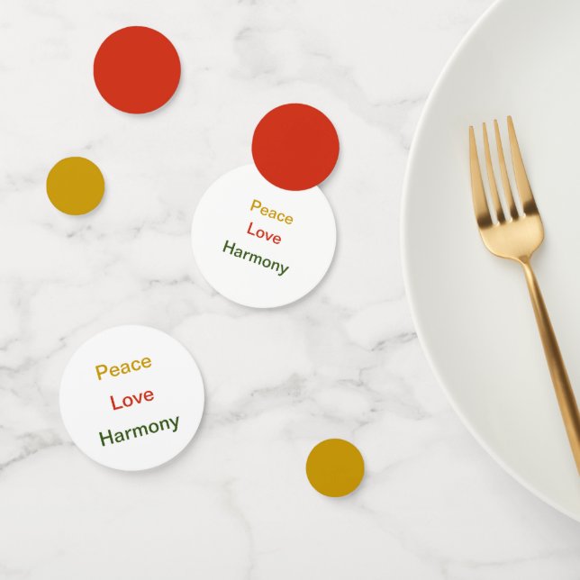 Peace Love Harmony Confetti (Group)