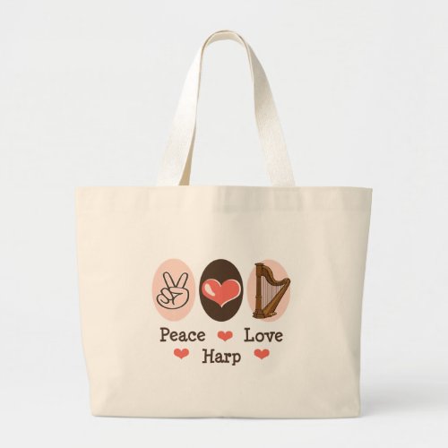 Peace Love Harp Music Bag