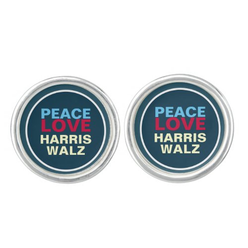 PEACE LOVE HARRIS WALZ Mod Cufflinks