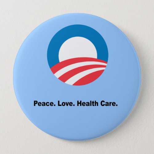 Peace Love Health Care Button
