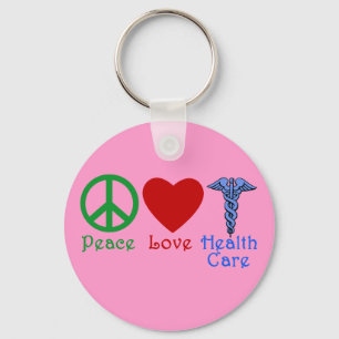 Peace Love Healthcare Products Keychain