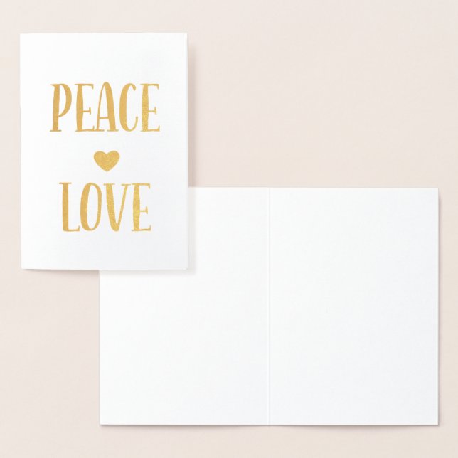 Peace Love Heart Foil Card (Display)