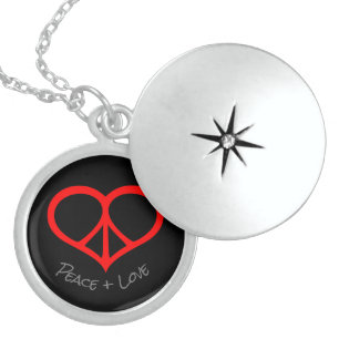 Peace & Love Heart Necklace