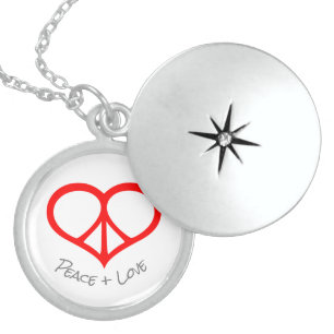 Peace & Love Heart Necklace