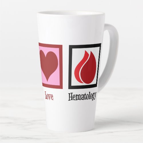 Peace Love Hematology Latte Mug