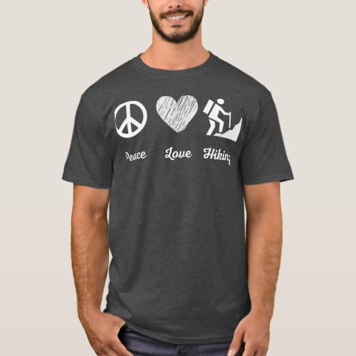 peace Love Hiking HIking T_Shirt