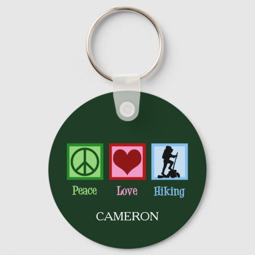 Peace Love Hiking Keychain