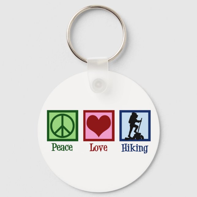 Peace Love Hiking Keychain (Front)