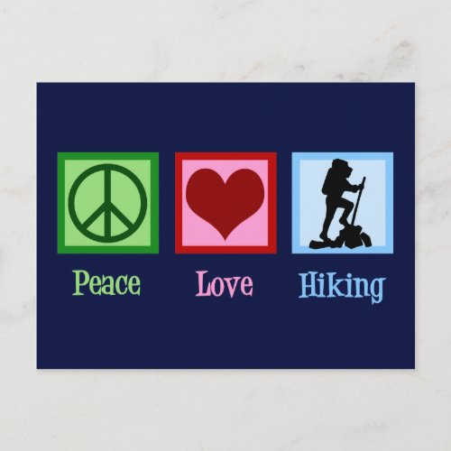 Peace Love Hiking Postcard