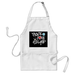 Peace Love Hip Hop Dancing Adult Apron