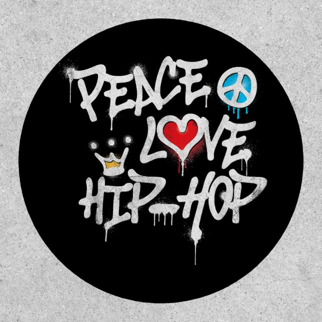 Peace Love Hip Hop Dancing Patch (Front)
