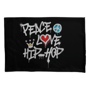 Peace Love Hip Hop Dancing Pillow Case