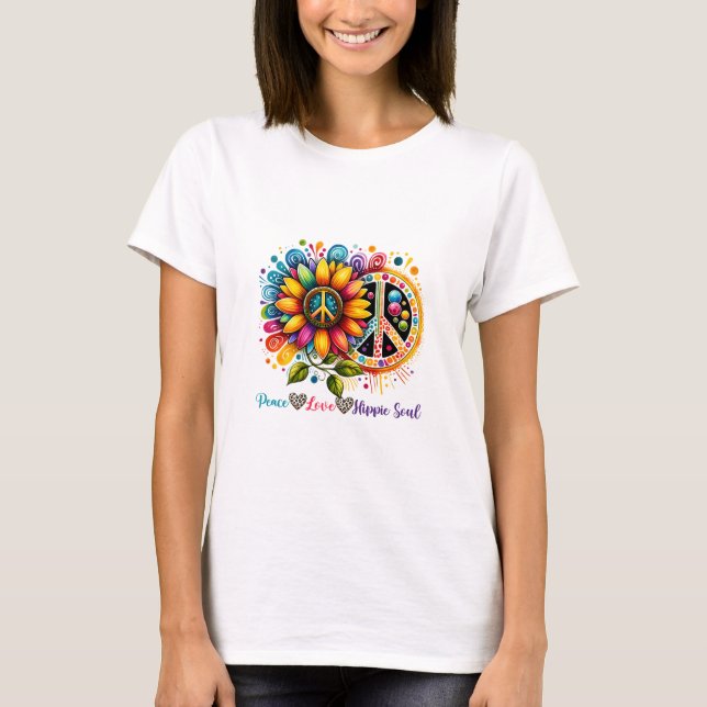 Peace love hippie soul T-Shirt (Front)