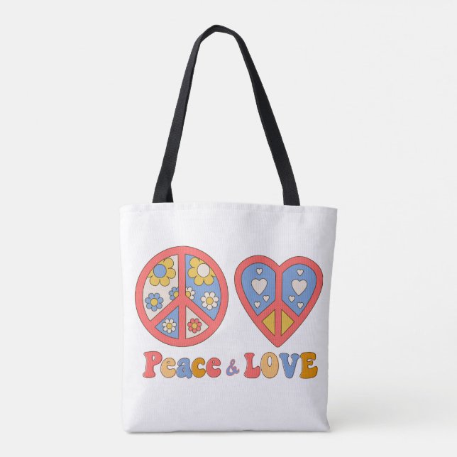 PEACE & LOVE HIPPIE TOTE (Back)