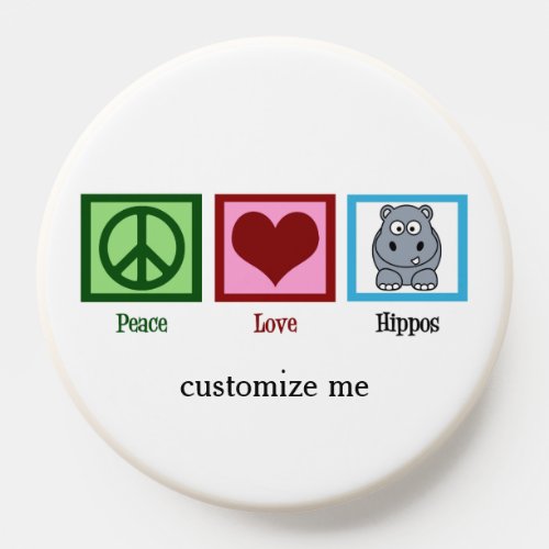 Peace Love Hippos Cute Custom Hippo PopSocket