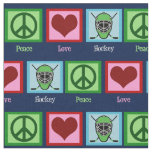 Peace Love Hockey Christmas Fabric