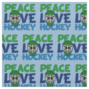 Peace Love Hockey Fabric