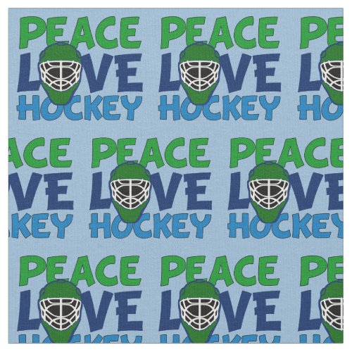 Peace Love Hockey Fabric