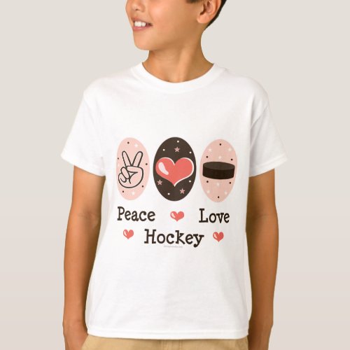 Peace Love Hockey Sweatshirt T_Shirt