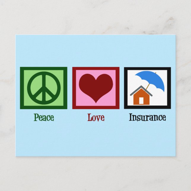Peace Love Homeowners Insurance Company Postcard (Front)