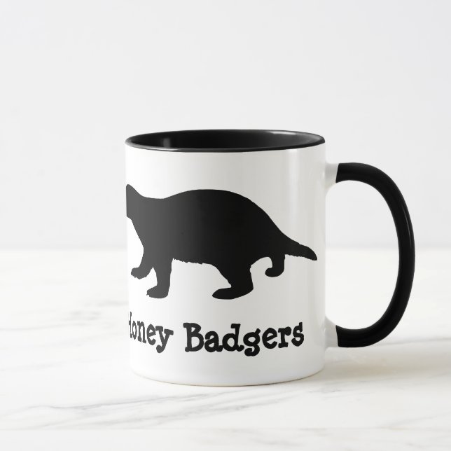 Peace, Love & Honey Badgers Mug (Right)