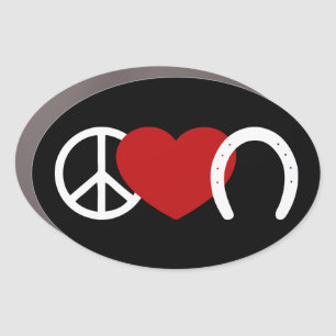 Peace-Love-Hoof Car Magnet