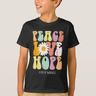 Peace Love Hope Alopecia Awareness Gift  T-Shirt
